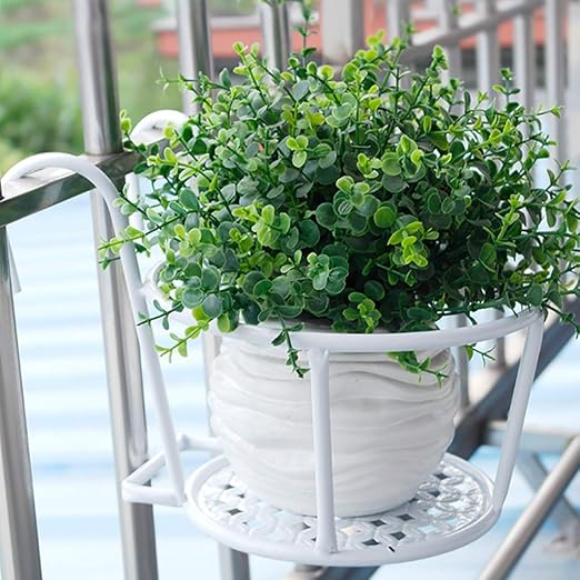 Puesto de plantas Soporte de flor de barandilla de hierro forjado ...