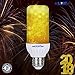 LED Flame Effect Light Bulb {UPDATED for 2018} DOWNWARD and UPWARD Fire Flickering Simulation Indoor Outdoor Lightbulb Standard E26 Socket, Cool Interior Exterior, Holiday, Atmosphere, Home Decor