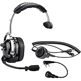 Retevis Unilateral Noise Reduction Two Way Radio Headset with Mic,Volume Adjust RT22 RT21 RT68 H-777H, Compatible with Baofeng UV-5R 5RM F8HP PRO Pxton PX-888S Radios,Walkie Talkie Headset(1 Pack)