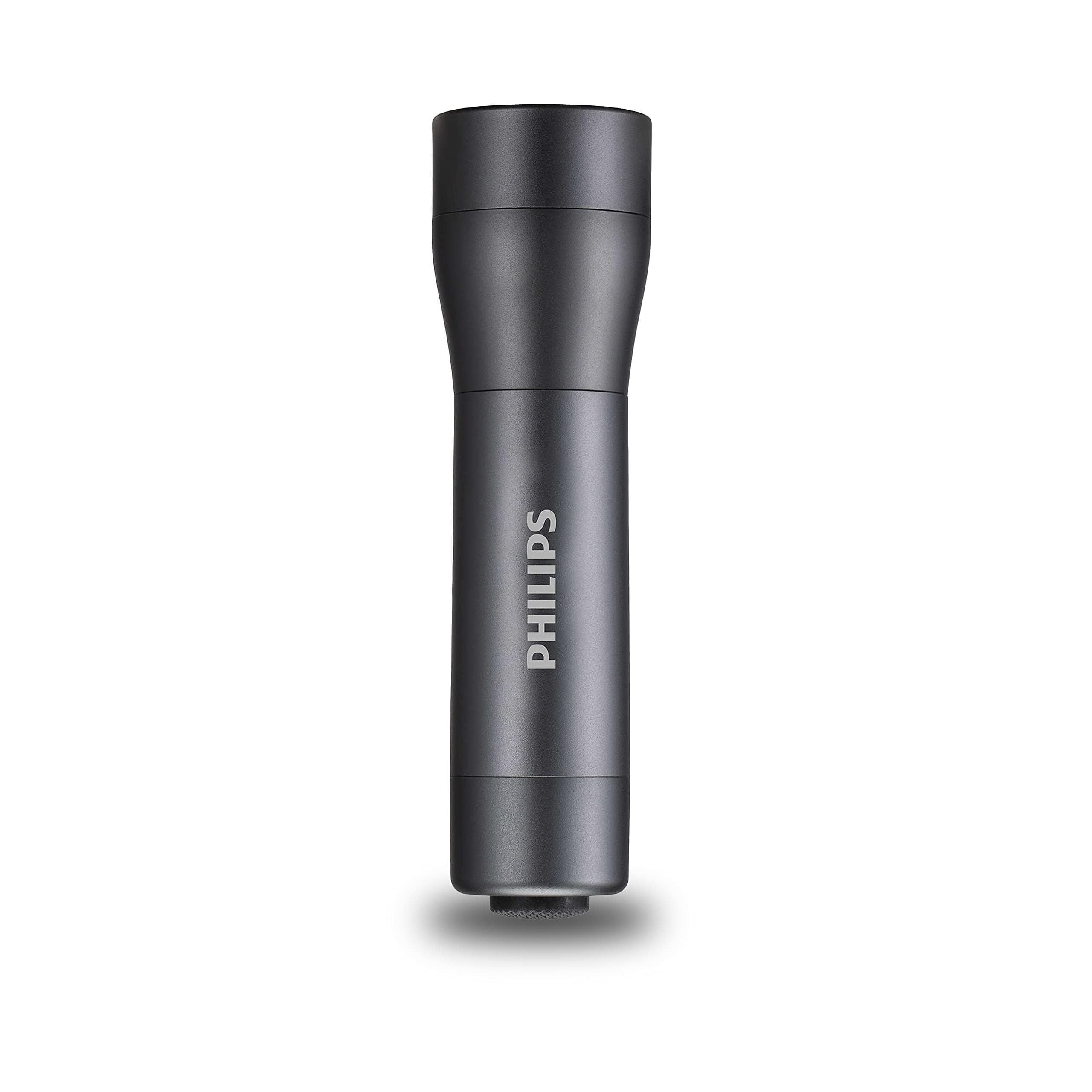 Philips SFL4000T/10 Flash LLT Aluminum LED Flashlight IPX4 + 3 Batt, Black