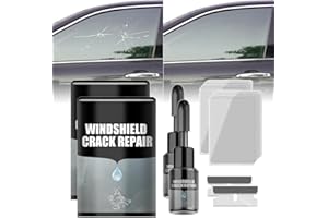 HILOST Car Windshield Crack Repair Fluid,2024 New Windshield Crack Repair kit,Window Crack Repair kit,Windshield Repair kit for Chips and Cracks,Automotive Windscreen Tool (2pcs kit)