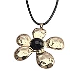 Joxevyia Long Boho Leather Copper Groovy Flower