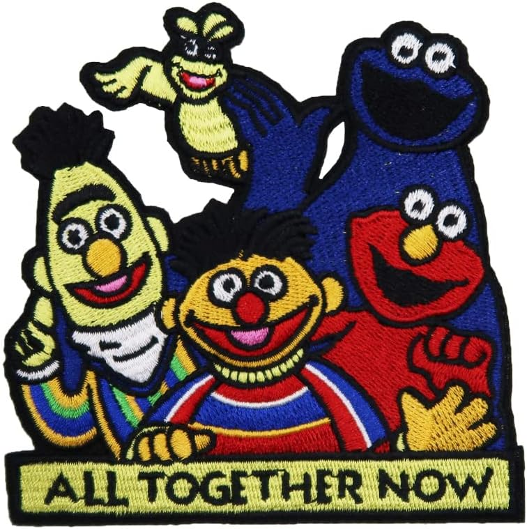 Mixed Media - We Together Now Cookie Monster Embroidered iron on Patch