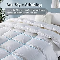 WhatsBedding Queen Feather Comforter, Filled with