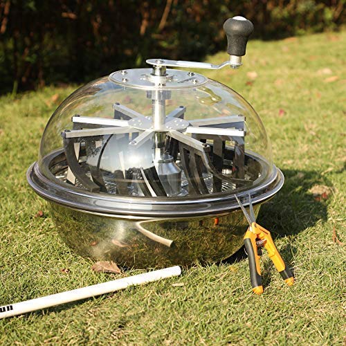 VIVOSUN 16 inch Bud Leaf Bowl Trimmer- Clear Visibility Dome, Sharp Stainless Steel Blades for Spin Cut & Solid Metal Gear Box, Hand Pruner Included (Upgraded Version) - Thumbnail 7