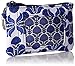 Vera Bradley Women's Cotton Zip ID Case Wallet, Cobalt Tile, One Size