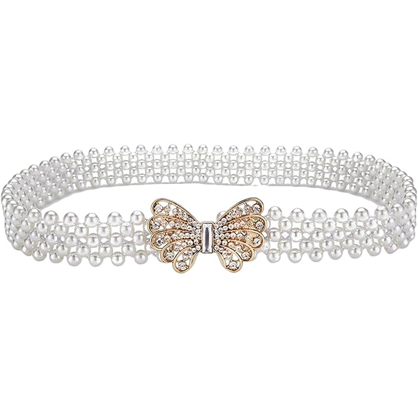 Elegante Cadena De Perlas Para Vestido, Cinturón De Novia Plateado, Cadena De Cuentas Negras Para El Vientre Para Niña, Sin Cierre, Regalo Para Ella. - España