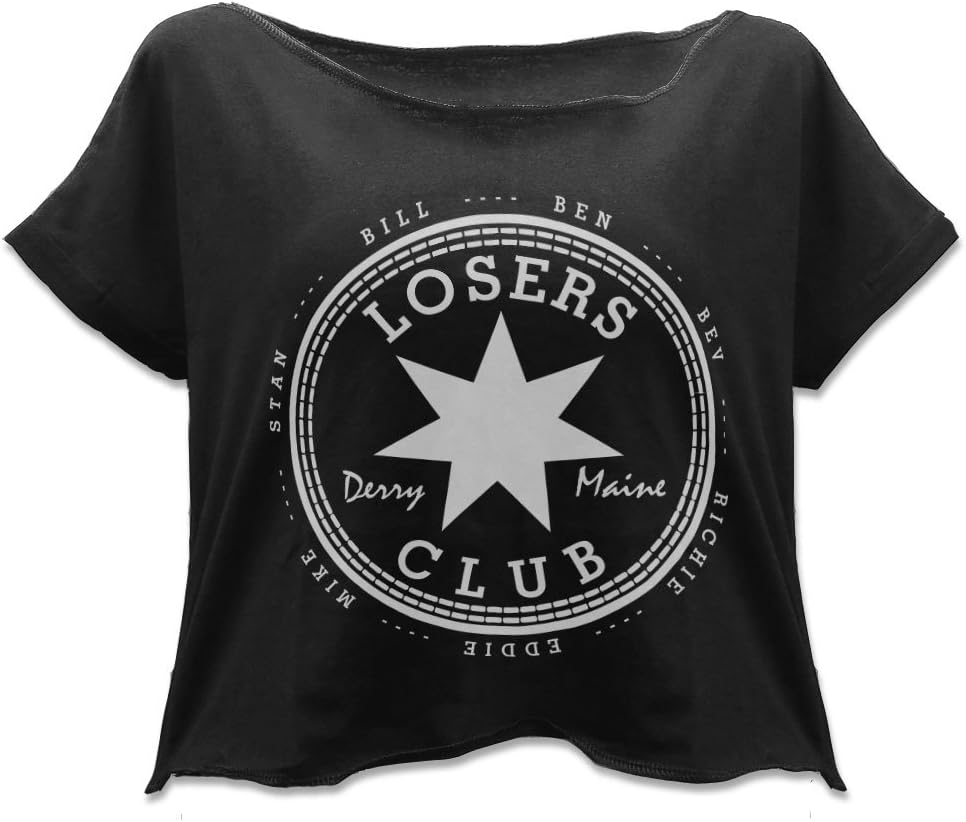 It Stephen King Losers Club Black Crop top Funny Shirt Tshirt tee