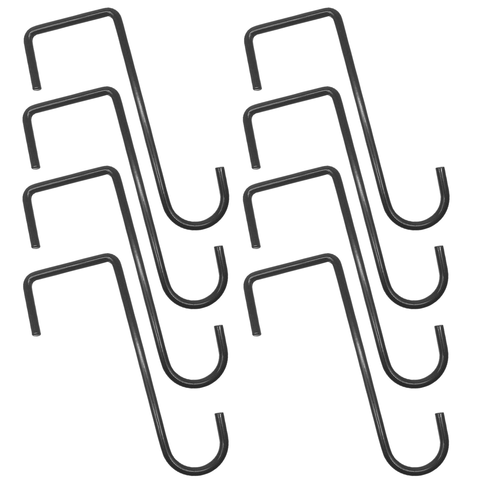 Photo 1 of Vinyl Fence Hooks Patio Hooks Black - 8 Pack 2 x 6 inch, Hangers for Indoor & Outdoor Hanging Lights, Plants & Planters, Bird Feeder, Decorations, Sprinkler, Hose …