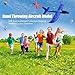 YKL WORLD 2Pcs 13.5 Inches Airplane Manual Throwing Fun Model Foam Plane Glider Outdoor Chanllenging Flying Toys Birthday Gifts for Kids, Blue & Red