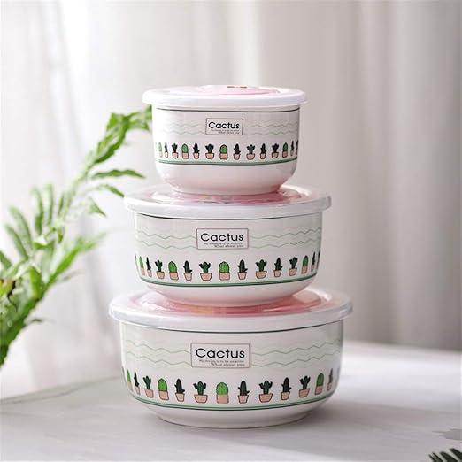 Tazš®n de cerš¢mica fresca, tres piezas, traje de microondas, tazš ...