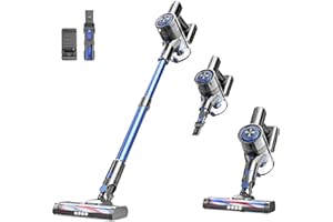 POGAI Vacuum Cleaner for Home, Cordless Vacuum Cleaner with 80000 RPM High-Speed Brushless Motor (Gray Blue)