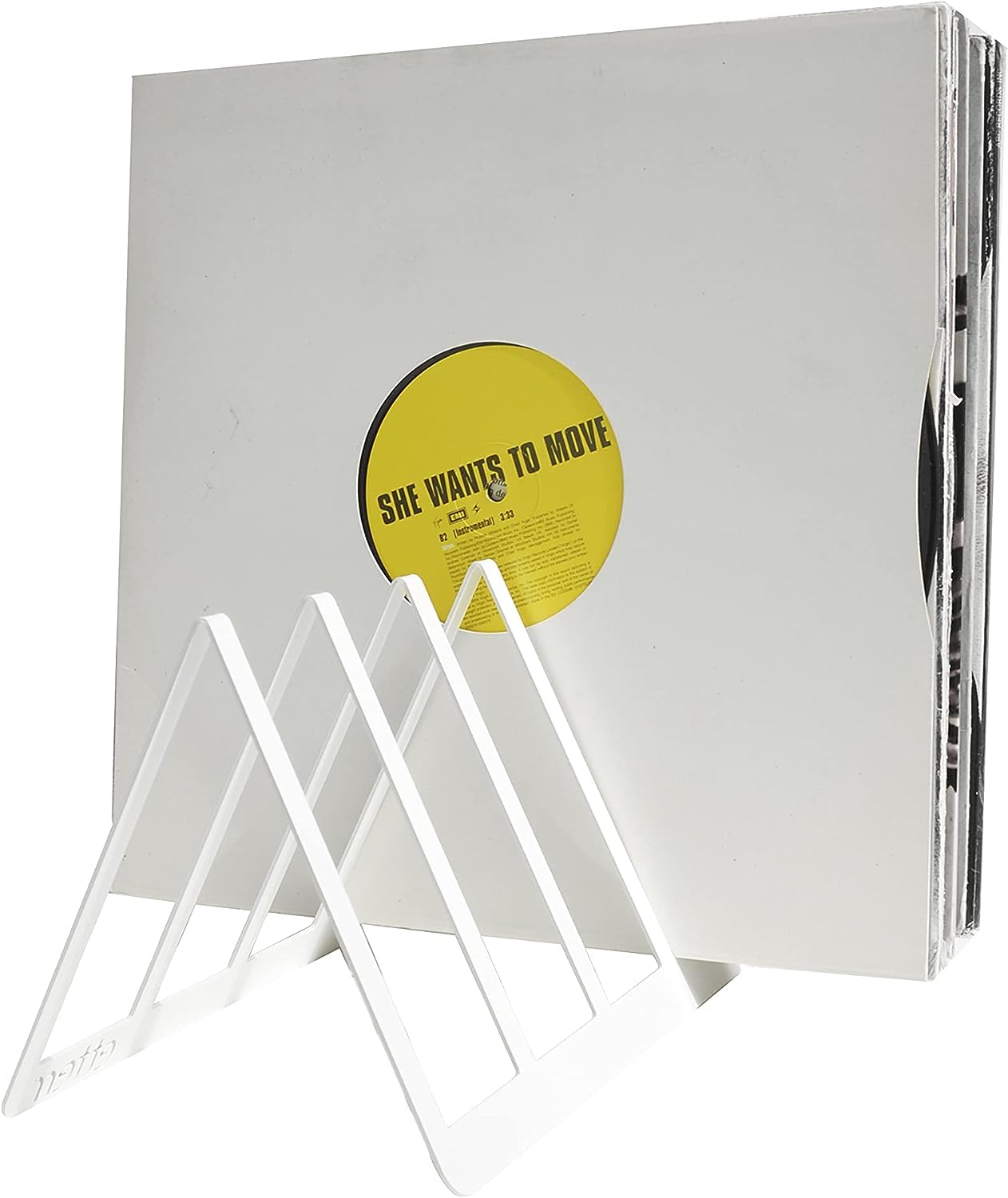 etterr Display Stand, Shelf and Storage for 50 Vinyl Discs (White x 2)