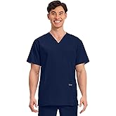Cherokee Men's V-Neck Top Traditional fit with 4 Pockets, Ultra Soft, Durable, Fade Resistant, 2-Way Stretch Fabric - WW695