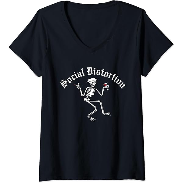 SOCIAL DISTORTION Tシャツ Amazon.com: Womens Official Social Distortion White Spray