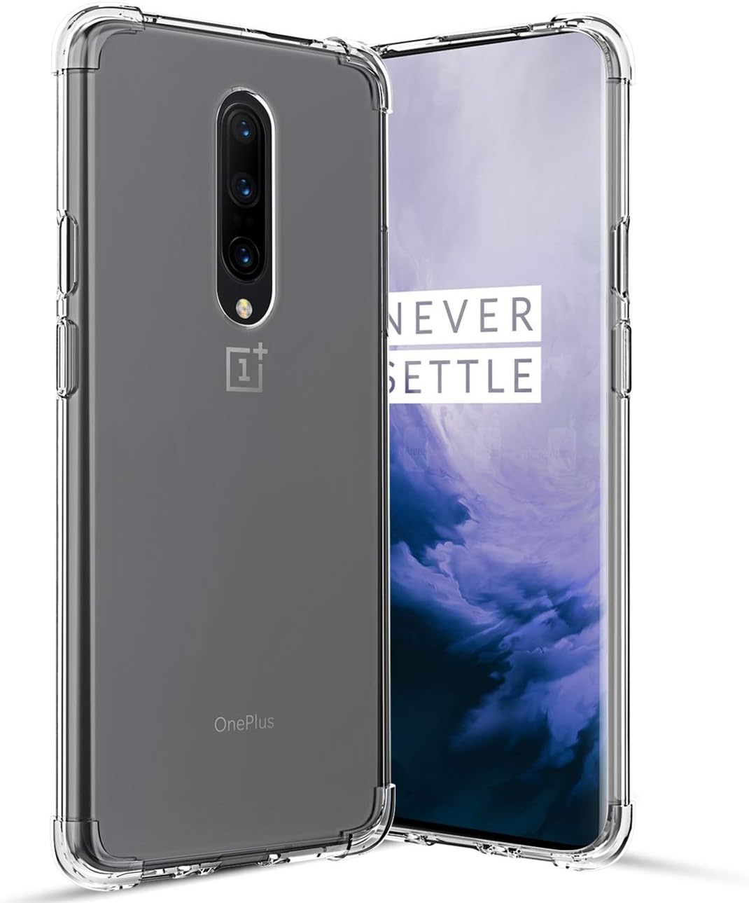 OnePlus 7 Pro Phone Case,Oneplus 7 Pro 5G Case,[Ultra-Thin Slim][Reinforced Corner][Scratch Resistant] Soft TPU Skin Clear Case Cover-Clear