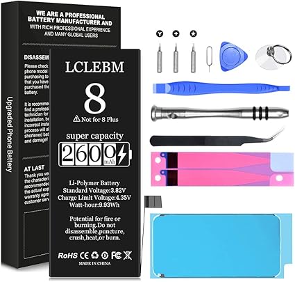 Amazon Lclebm Iphone 8 対応 バッテリー 2600mah 大容量 交換用 バッテリー Pse準拠 標準工具セット付き バッテリー 通販
