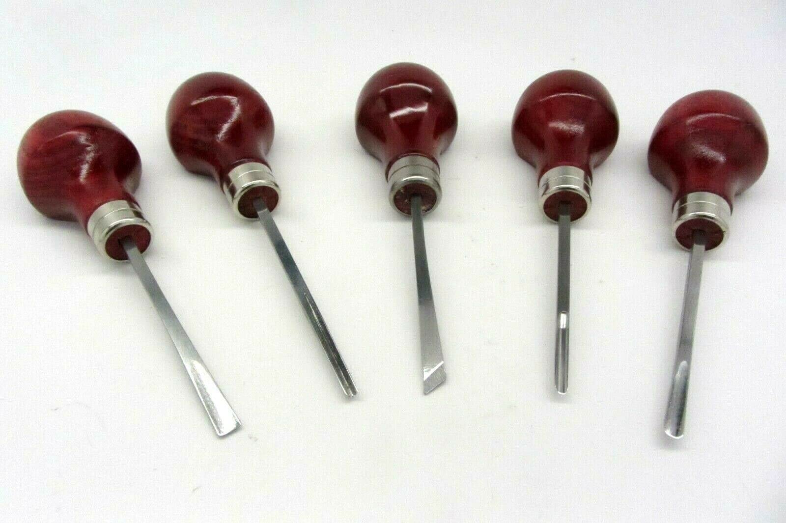 UJ Ramelson Linoleum/Woodcarving Tool - Traditional - Carbon Steel - 5 Specific Sizes - U, V, Gouge