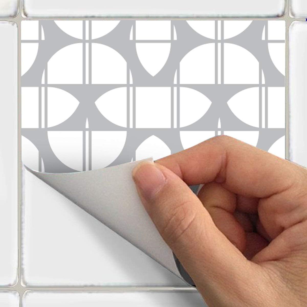 Ambiance Sticker Self-Adhesive Decorative Wall Decal Cement Tile for Bathroom and Kitchen Nuance de Gris Harmonieux - Image 5