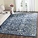 SAFAVIEH Evoke Collection 3' x 5' Navy/Ivory EVK270A Shabby Chic Distressed Non-Shedding Living Room Bedroom Accent Rug