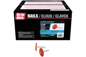 GRIP-RITE Grip Rite, Size, No Color GC114 1-1/4-Inch Round Plastic, 2,000 Count