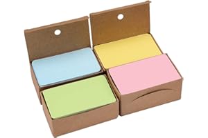 400 Pieces Kraft Paper Cards Multicolor Blank Kraft Paper Message Cards Business Cards Kraft Paper Study Cards for Learning, 