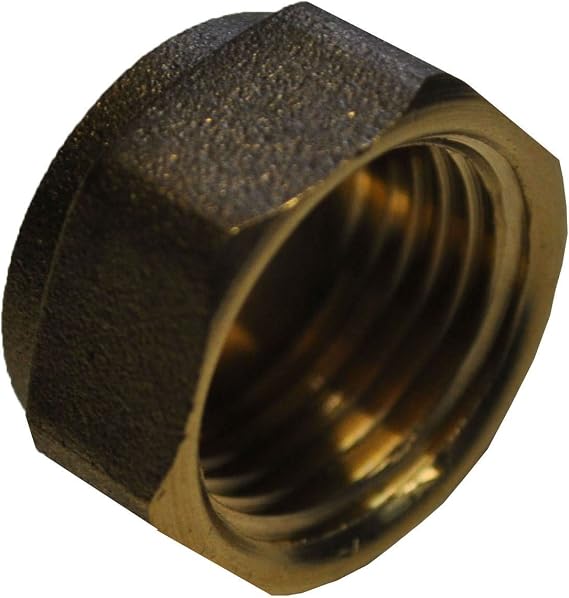 8,10,15,22mm Compression Brass Blank Stopend Cap Fitting For Copper/Plastic Pipe