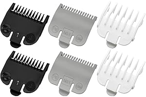 CHASEROAD 6 PCS Clipper Guard Set for Wahl, Premium Nylon Trimmer Guards for Wahl #1/2, #1, #1-1/2, Clipper Guards to Cutting Hair