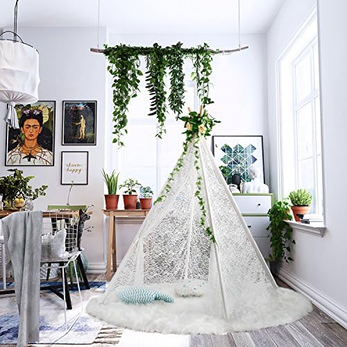 UKadou Kids Lace Teepee Tent for Girls Boys, Children Play Tent Playhouse Indoor -UKD-US01-T16