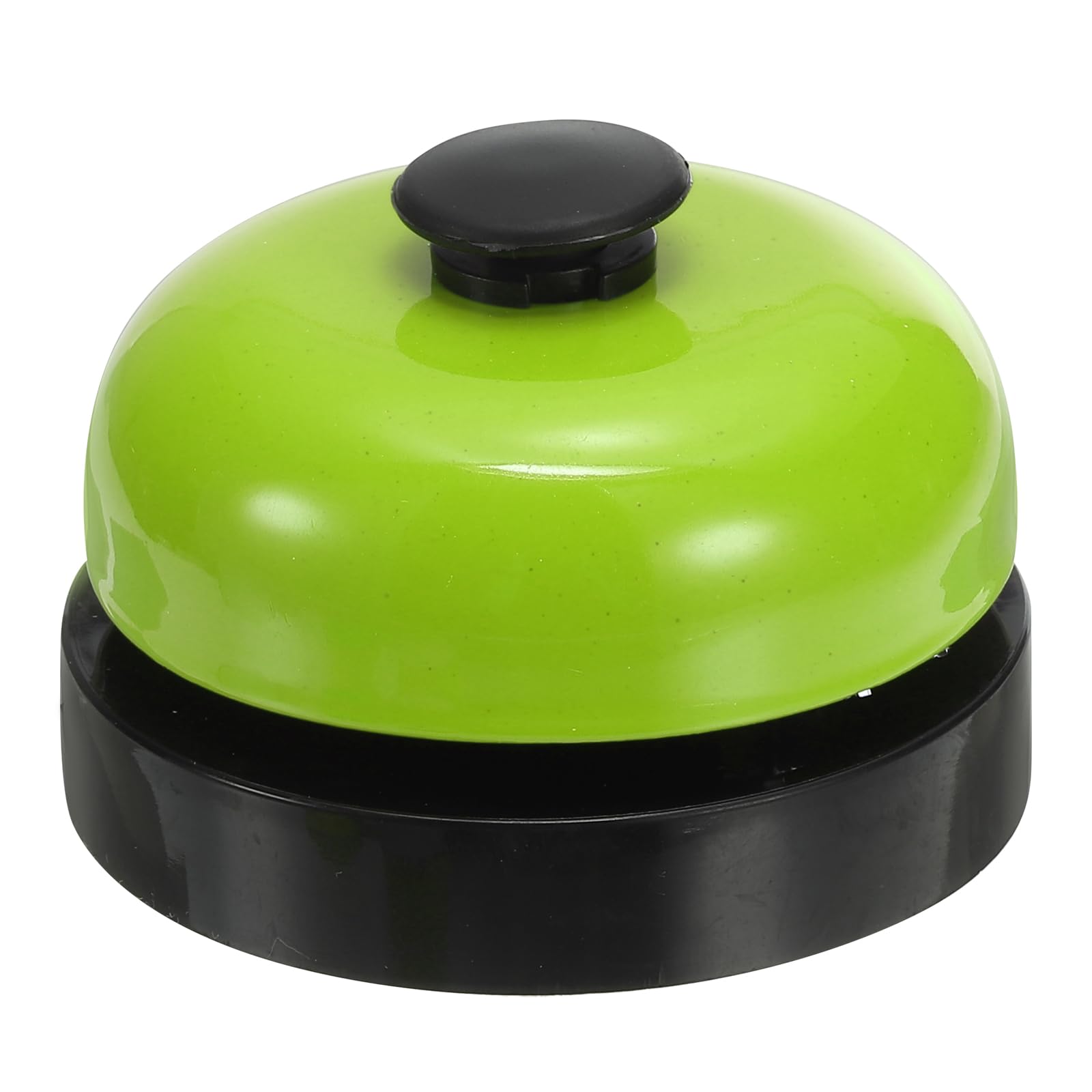 PATIKIL Desk Call Bell 2.5" Diameter, Dinner Desk Front Bell for Service with Metal Anti-Rust Construction for Hotel Restaurant Reception Areas Office Warehouse, Black/Green