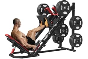 SPART Leg Press Hack Squat Machine with Weight Storage Posts, 2000lbs Capacity Professional Adjustable Leg Machine for Home Gym, Hip Sled for Leg Glute Muscles Shaping, Full Lower Body Workout