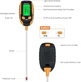 Mcbazel 4-in-1 Soil Meter PH Temperature Moisture Light Gardening Tool view 2