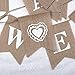 Welcome Baby Banner Vintage Burlap Banner Linen Flags Decorative for Baby Shower Boy Girl Party Decoration