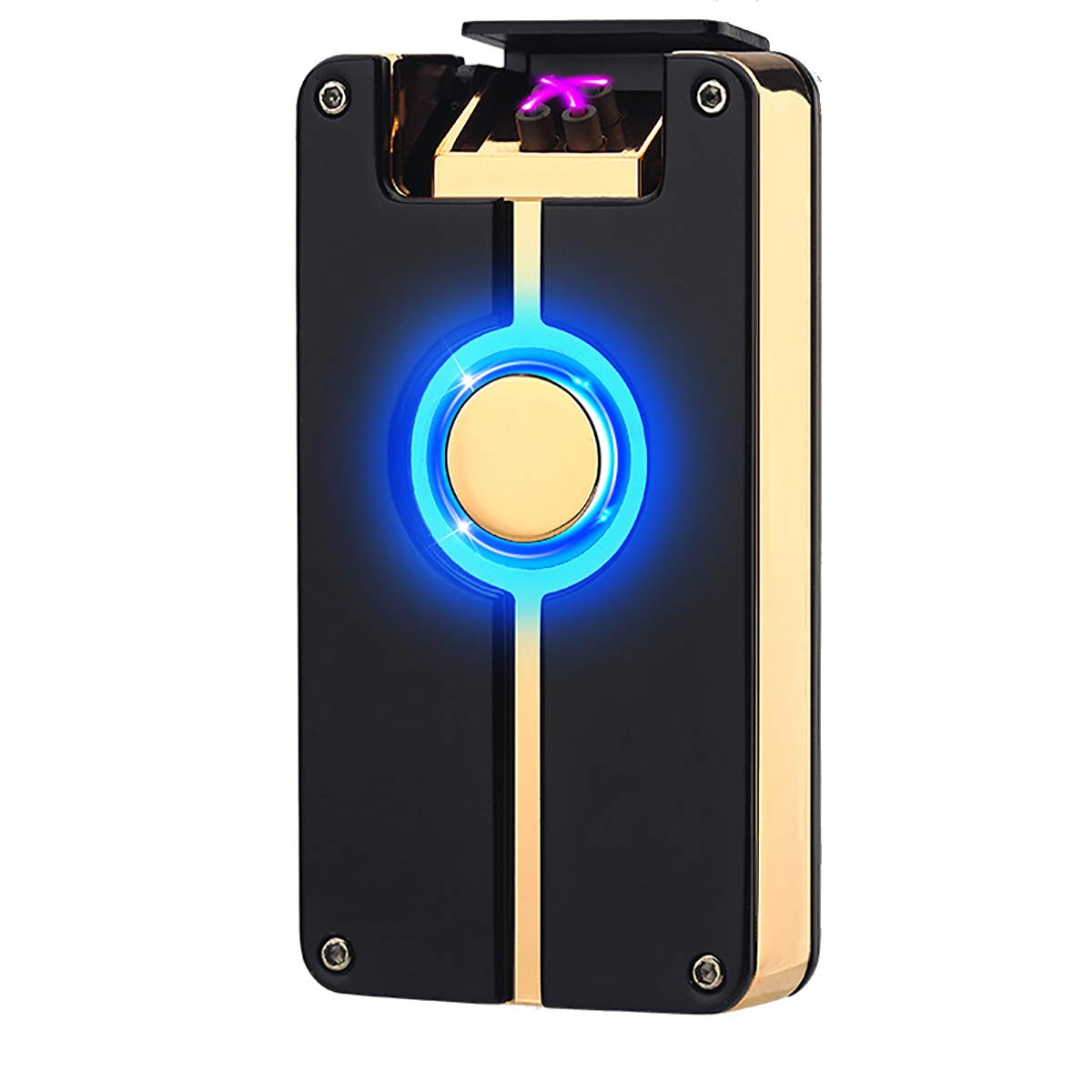 Oumosi batterie en métal Arc sans flamme Briquet avec USB Ligne pour Home