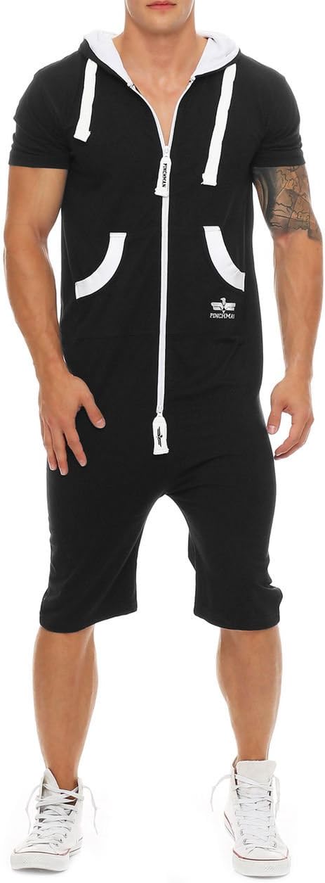 Finchman Men's summer jumpsuit short suit jumpsuit onesie jumpsuit camouflage