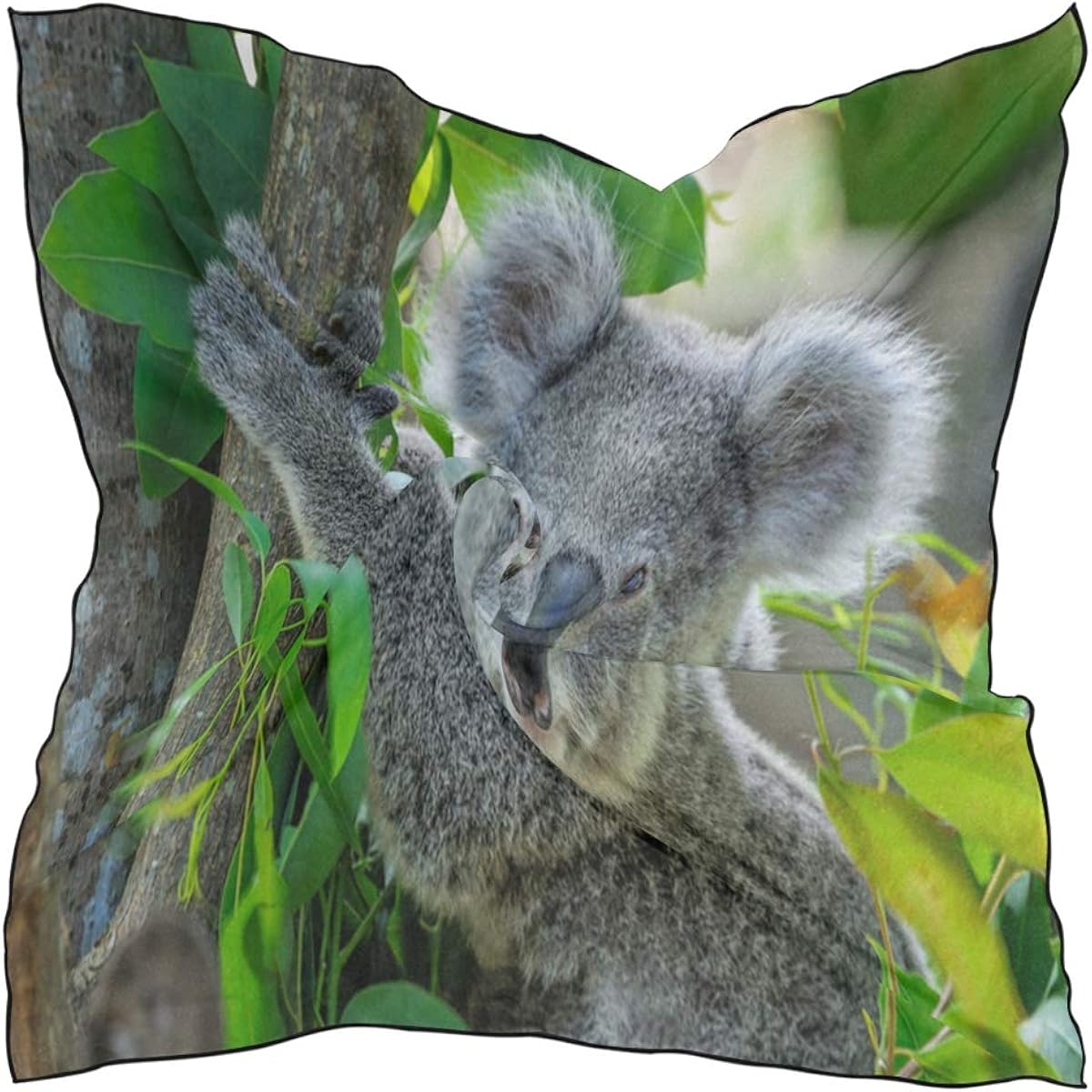 Amazon Com Cute Koala On Tree Scarf Womens Headband Square Neck