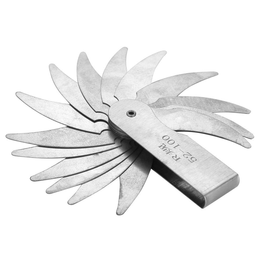 Radius Fillet Gauge Stainless Steel External Internal Concave Convex Measuring Tool(R52-100MM)