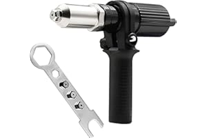 YWHWXB Rivet Gun Adapter with Removable Plastic Handle, Electric Rivet Gun Head, Cordless Riveting Drill Tool Accessories