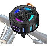 Upgraded, Pro Bike Speaker, with Pro Handlebar Mount, Bluetooth V5.4, IPX7 Waterproof, Silicone Case, Broadcast Navigation,10W Bassup, 15-24H Playtime, Hook, Bicycle, Motorcycle, Bike Accessories