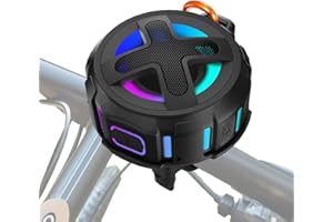 Upgraded, Pro Bike Speaker, with Pro Handlebar Mount, Bluetooth V5.4, IPX7 Waterproof, Silicone Case, Broadcast Navigation,10