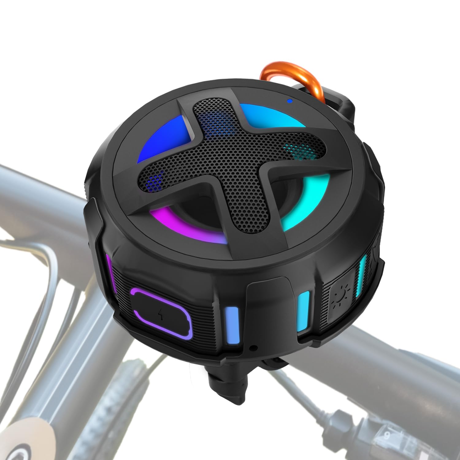 Photo 1 of Upgraded, Pro Bike Speaker, with Pro Handlebar Mount, Bluetooth V5.4, IPX7 Waterproof, Silicone Case, Broadcast Navigation,10W Bassup, 15-24H Playtime, Hook, Bicycle, Motorcycle, Bike Accessories