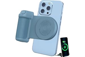 Aerbeis Magnetic Camera Handle Bluetooth Bracket- Smartphone Handle Photo Holder Wireless Charging Stand Phone Hand Grip with Magsafe Bluetooth Wireless Remote Control for Video Photo Shooting