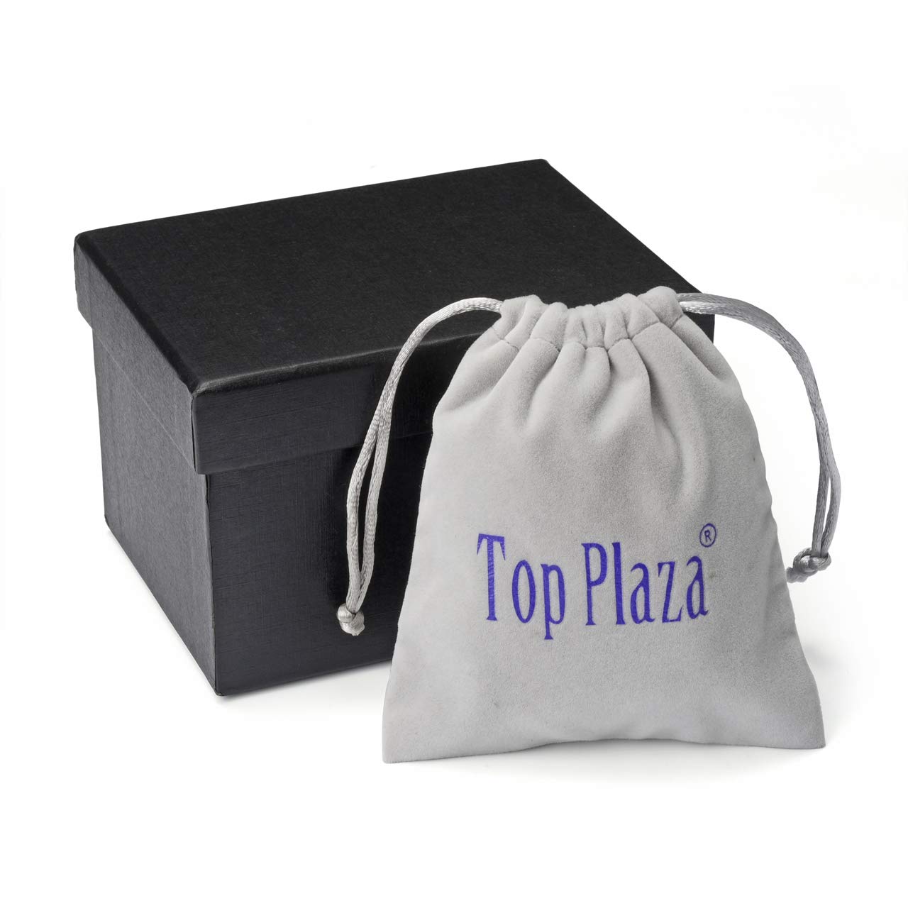 Top Plaza Mens Classic Leather Wrist Watch Casual Big Face Arabic Numerals Silver Case Analog Quartz Business Dress Watches - Black #2