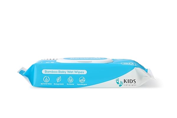 KIDS LALALAND BABY WET WIPES, BAMBOO VISCOSE, ECO-FRIENDLY, UNSCENTED FOR SENSITIVE NEWBORN SKIN, HYPOALLERGENIC, PERFECT FOR TRAVEL, 240 COUNT