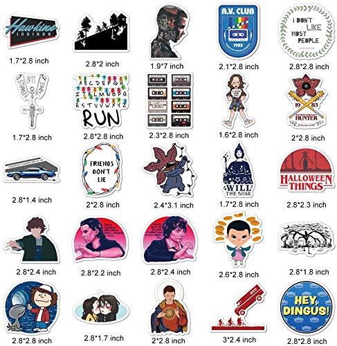 zayali stranger things stickers vinyl decal sticker 100 pcs durable intensely hued best for water bottles laptops computers phone cars skateboard etc pricepulse