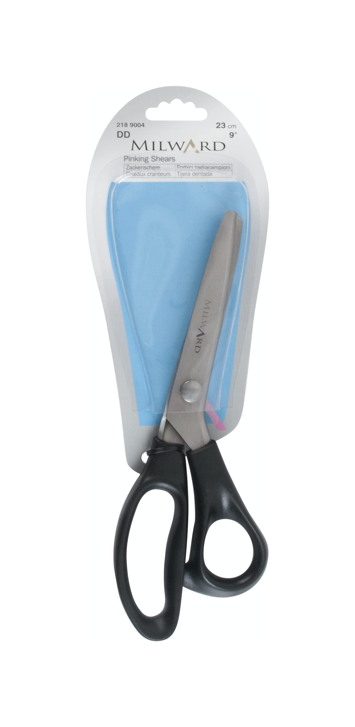 Milward Pinking Shears with Plastic Handle, Steel, Multi-Colour, 23 cm