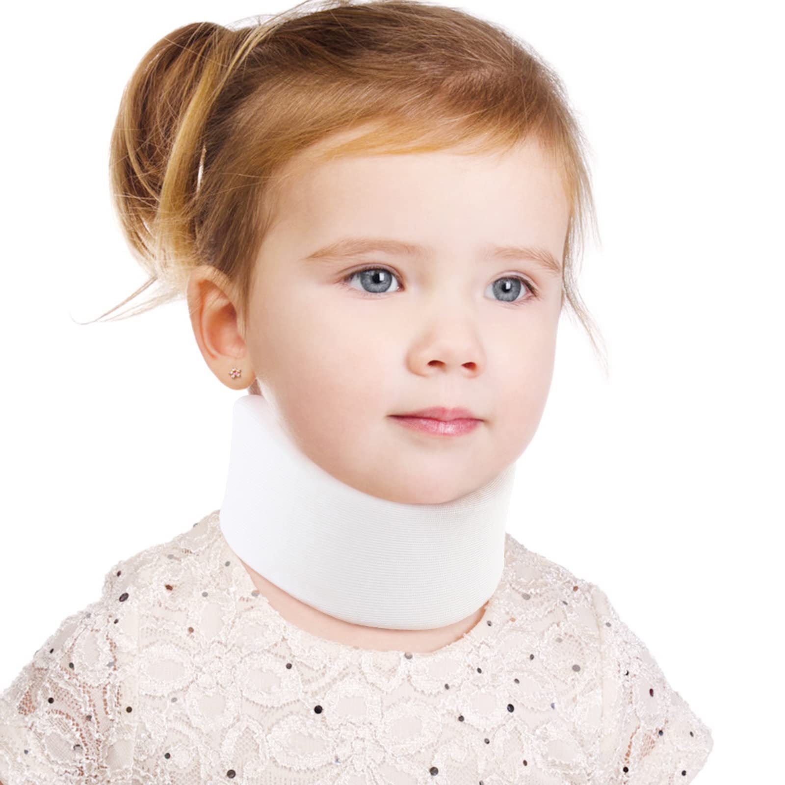 Photo 1 of HKJD Kids Neck Brace for Neck Pain and Support, Soft Foam Cervical Collar Adjustable Youth Neck Support for Childrens Whiplash and Childs Torticollis Neck Stabilizer