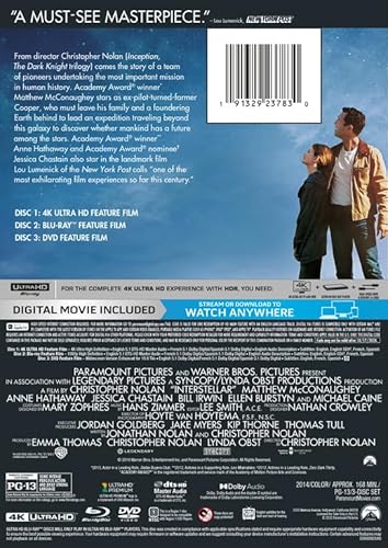 Interstellar 4K UHD Blu-ray DVD Digital in Kuwait Whizz Movies