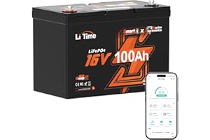 LiTime Pro Power Lithium Fish Finder Battery 16V 100Ah - Bluetooth 5.0 & Self-Heating | Powers Livescope, ActiveTarget, Mega Live | Compatible with Garmin, Lowrance, Humminbird