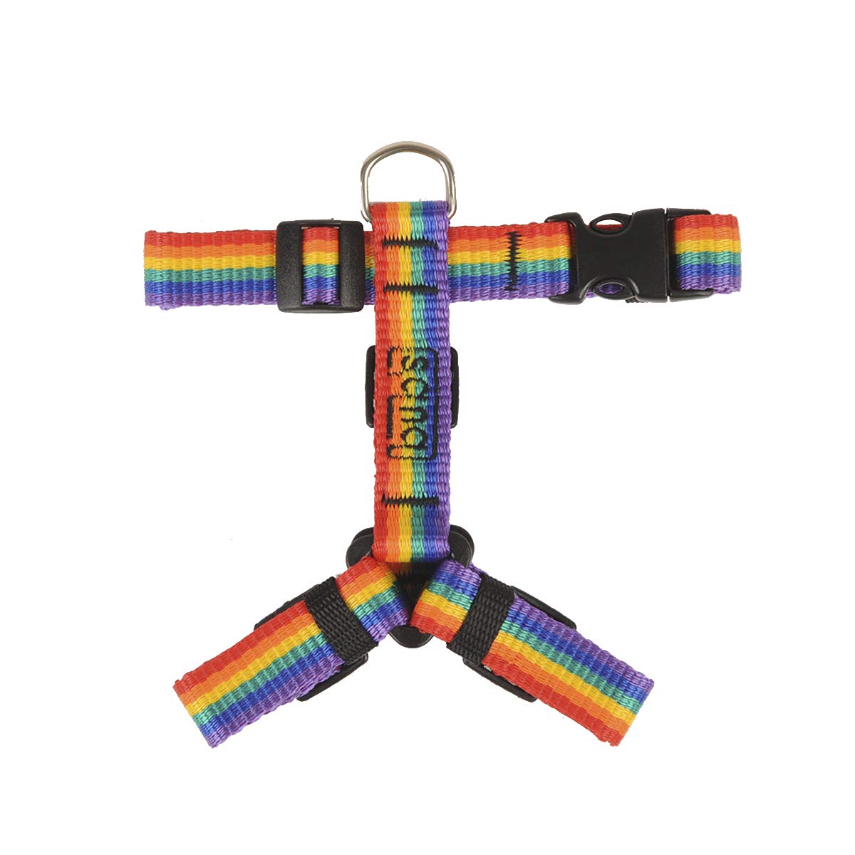bub's Dog Harness no pull. Harness for small dogs. Anti-pulling system (Check size: Neck from 24/42 cm. Breast from 31/49 cm). (Rainbow)